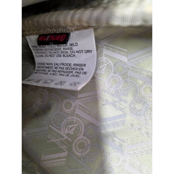 Volcom Stone Logo Y2K Duffel Bag Brown Vinyl Zip Compartments Detach XBody Strap - Picture 4 of 14